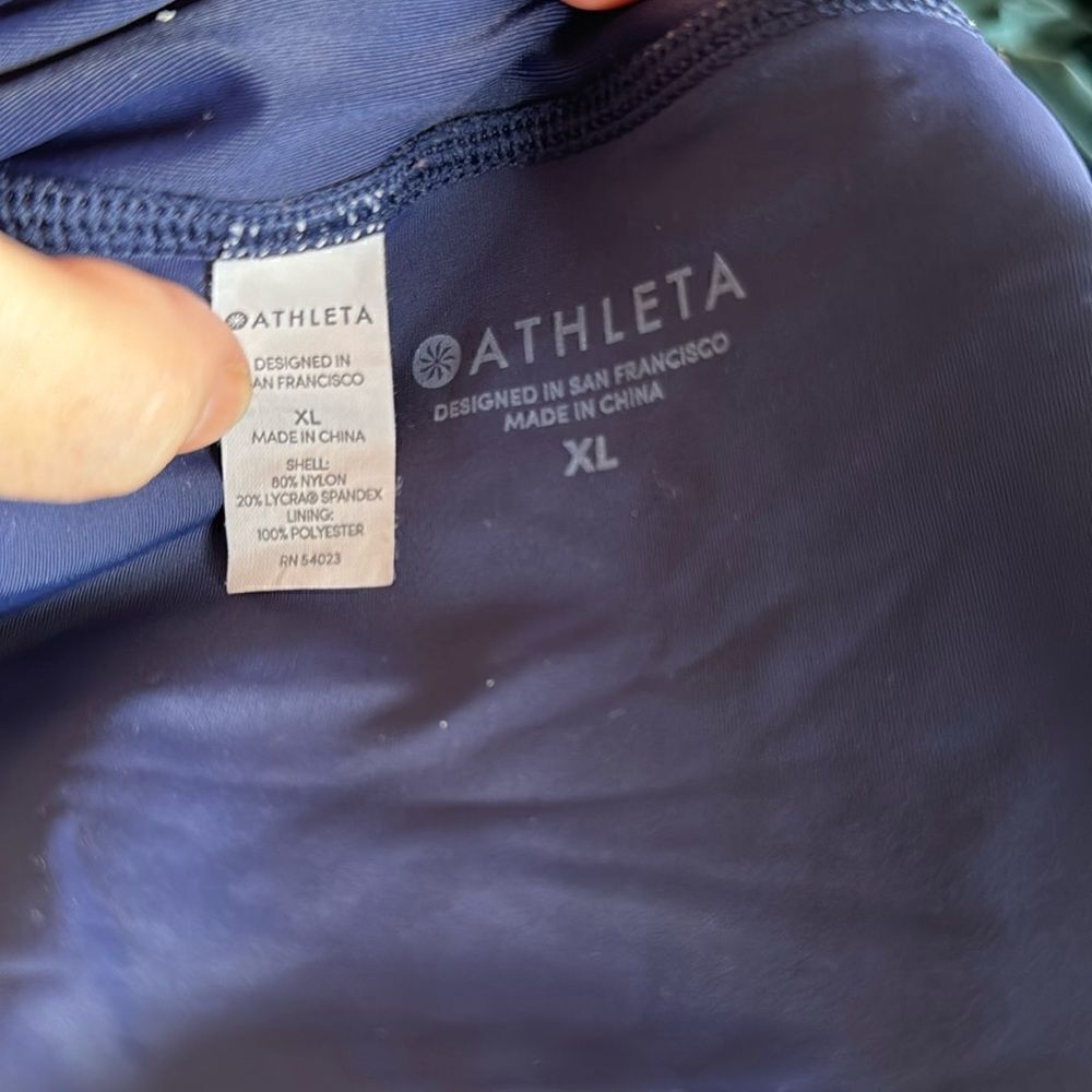 ATHLETA navy blue shirred swim skirt XL - Picture 4 of 4